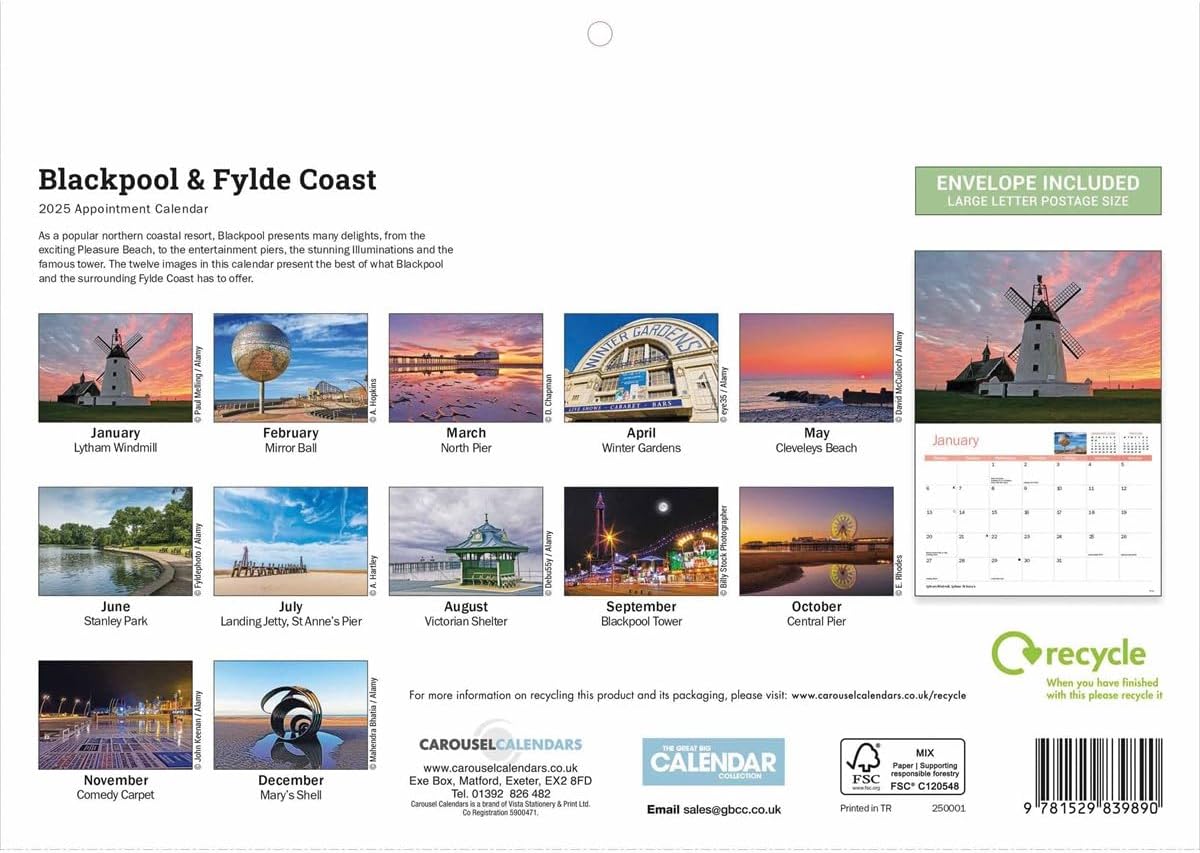 Blackpool & Fylde Coast A4 Calendar 2025 (PFP)
