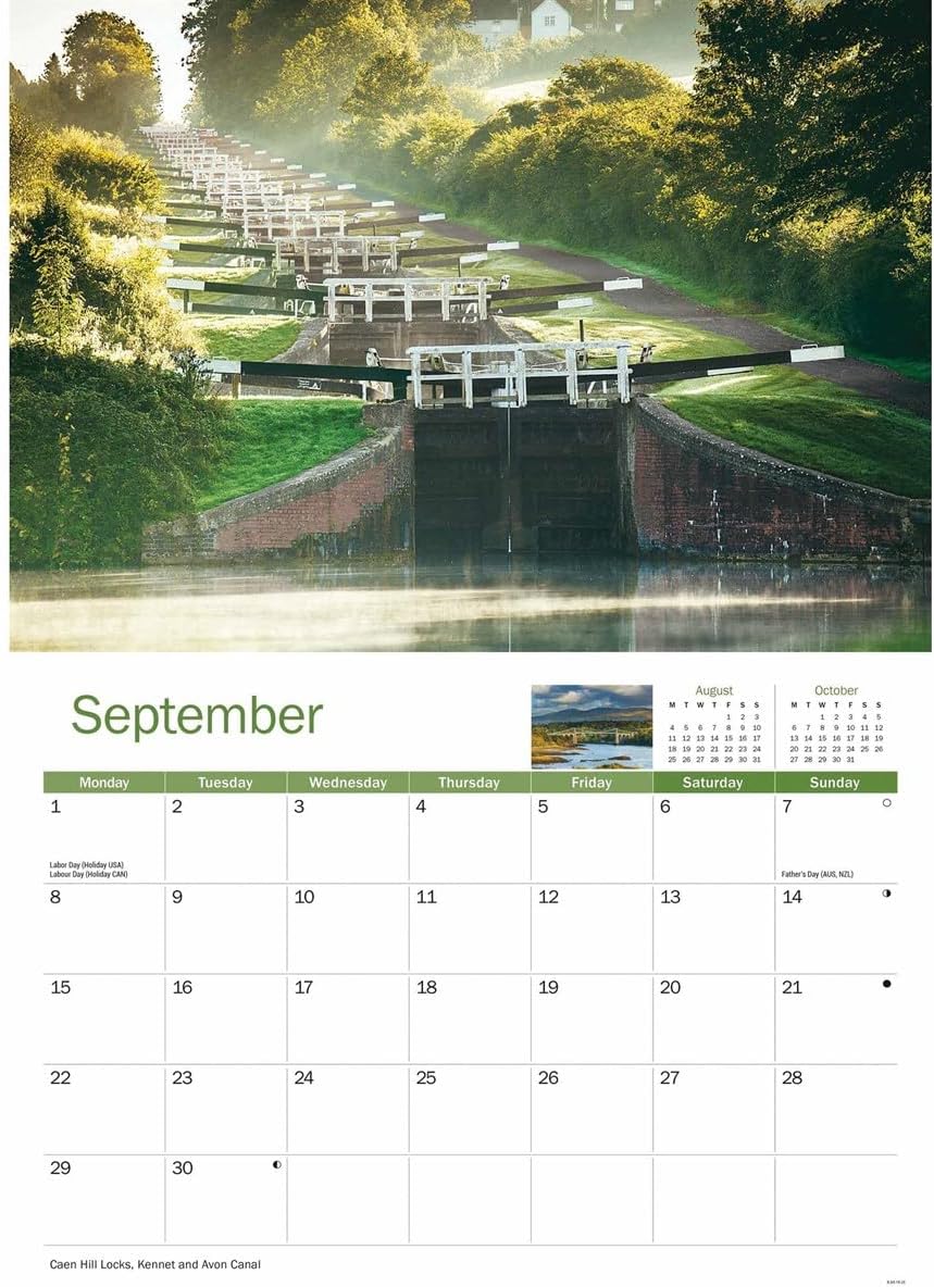 Canals & Waterways A4 Calendar 2025 (PFP)