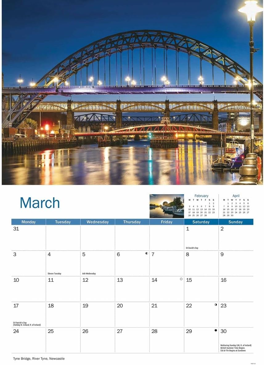 Canals & Waterways A4 Calendar 2025 (PFP)
