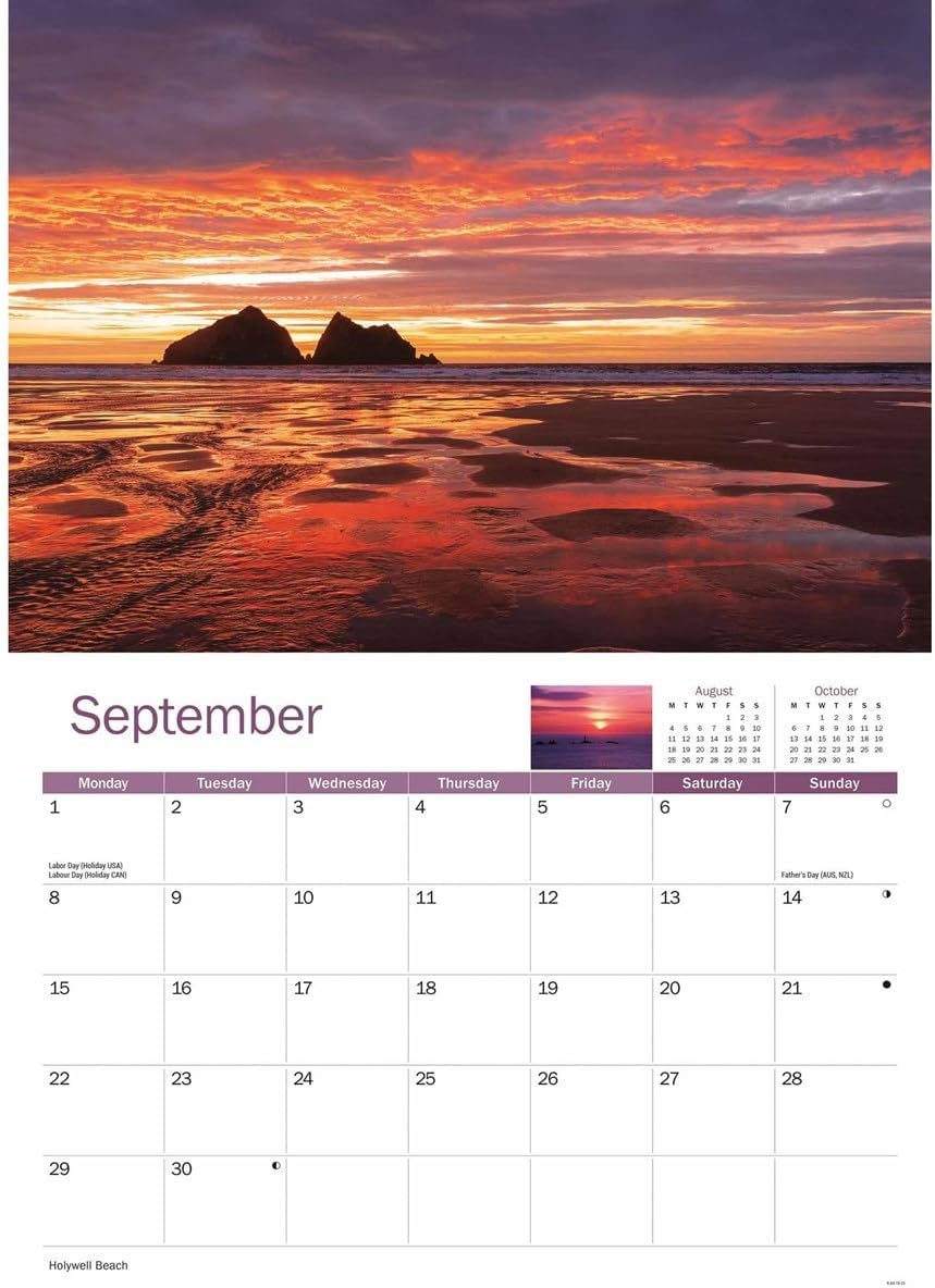 Cornish Sunsets A4 Calendar 2025 (PFP)