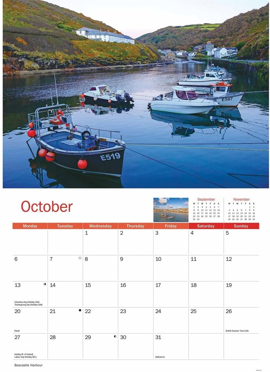 Cornwall A4 Calendar 2025 (PFP)