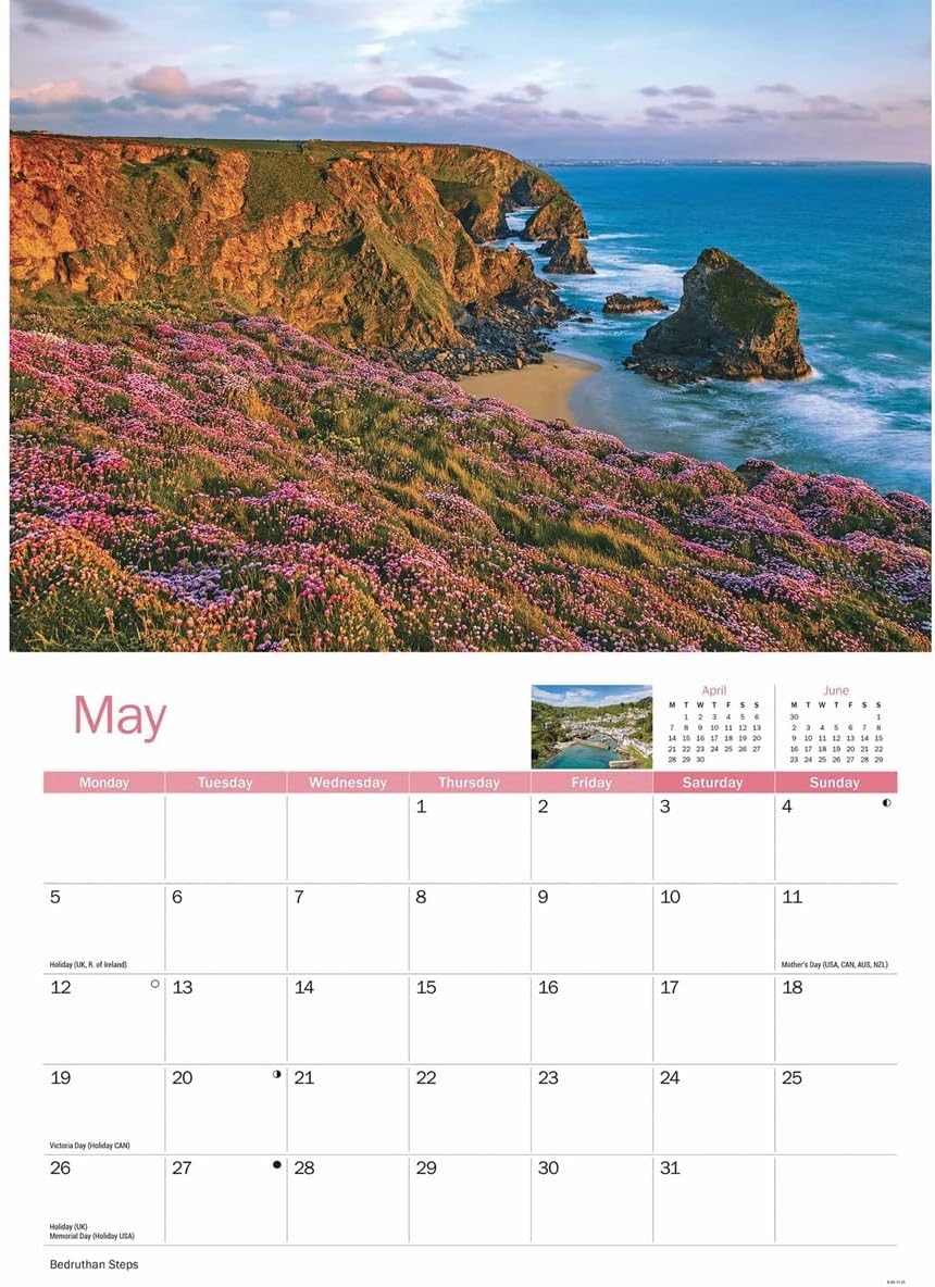Cornwall A4 Calendar 2025 (PFP)