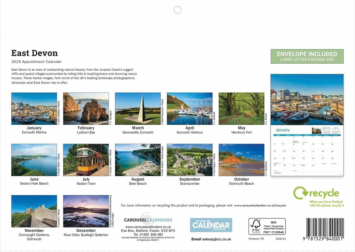 East Devon A4 Calendar 2025 (PFP)