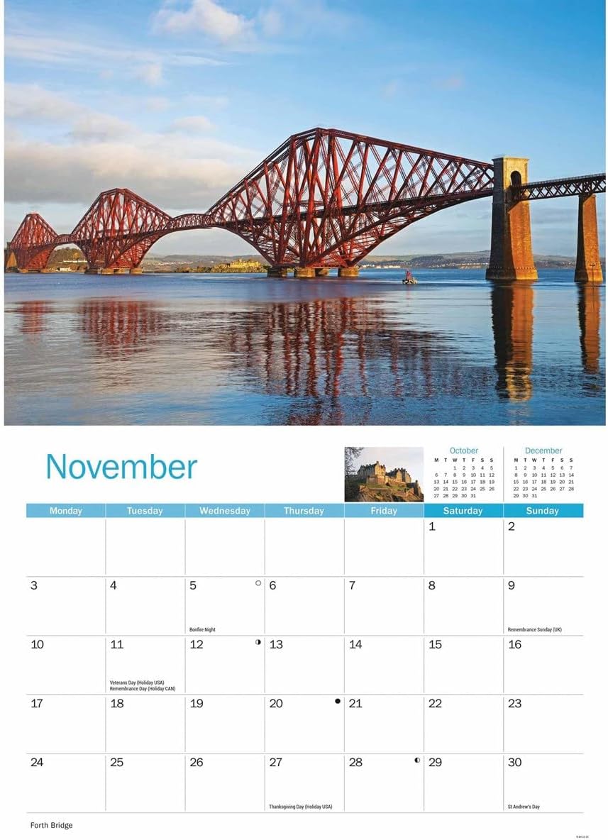 Edinburgh A4 Calendar 2025 (PFP)