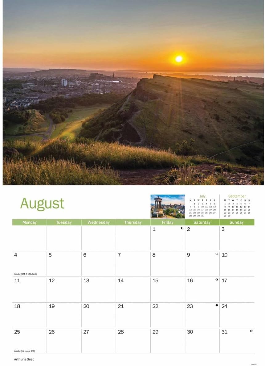 Edinburgh A4 Calendar 2025 (PFP)