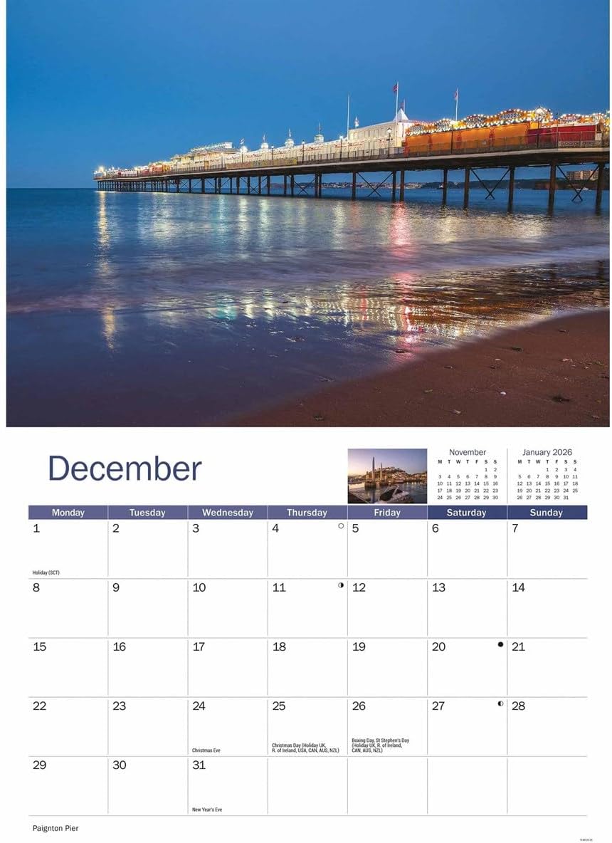 English Riviera A4 Calendar 2025 (PFP)