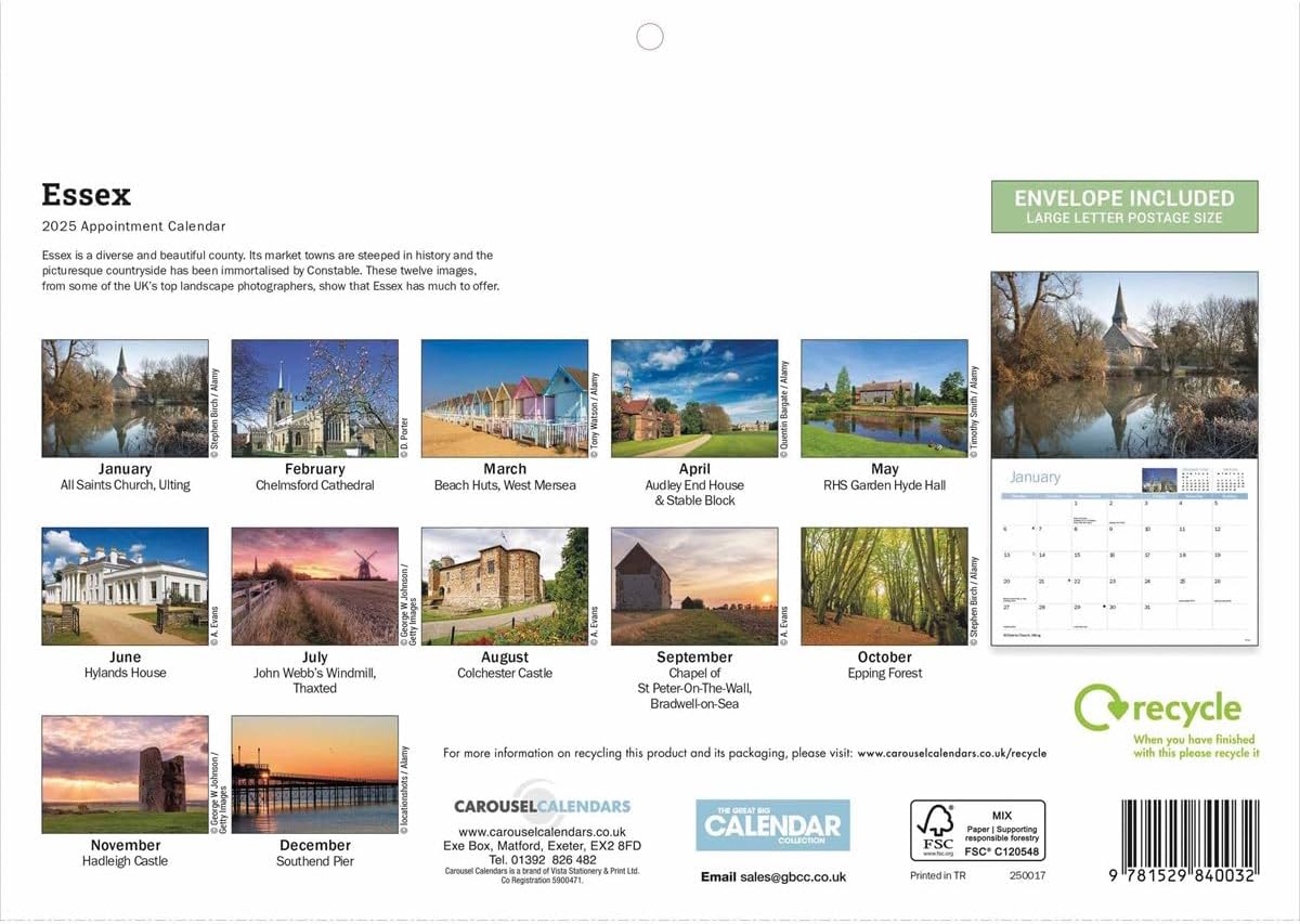Essex A4 Calendar 2025 (PFP)