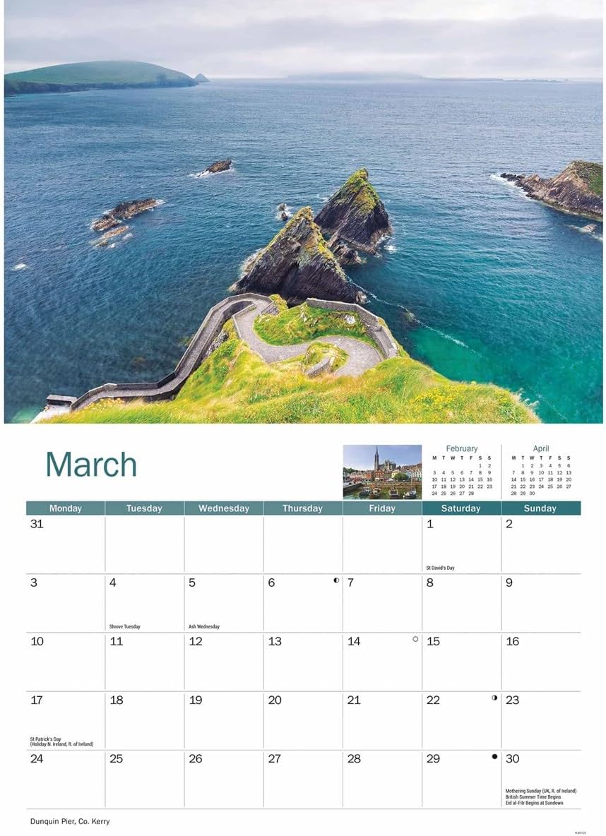 Ireland Eire A4 Calendar 2025 (PFP)