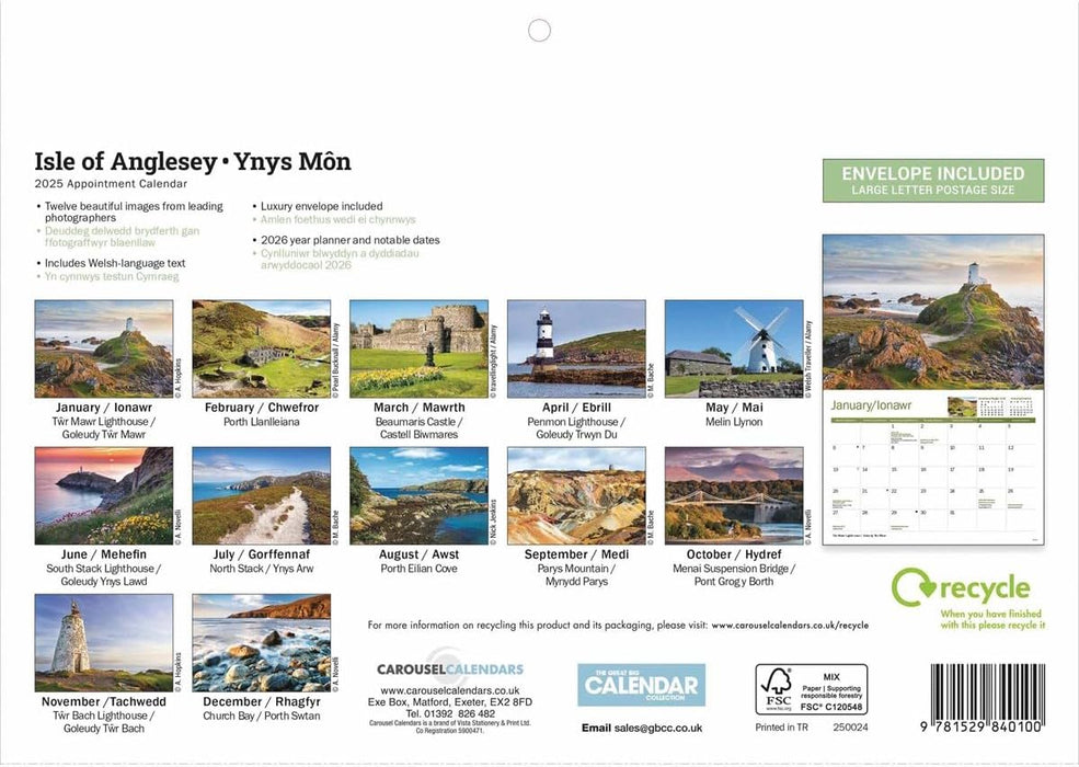 Isle of Anglesey A4 Calendar 2025 (PFP)