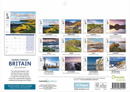 Journey Through Britain A4 Calendar 2025 (PFP)