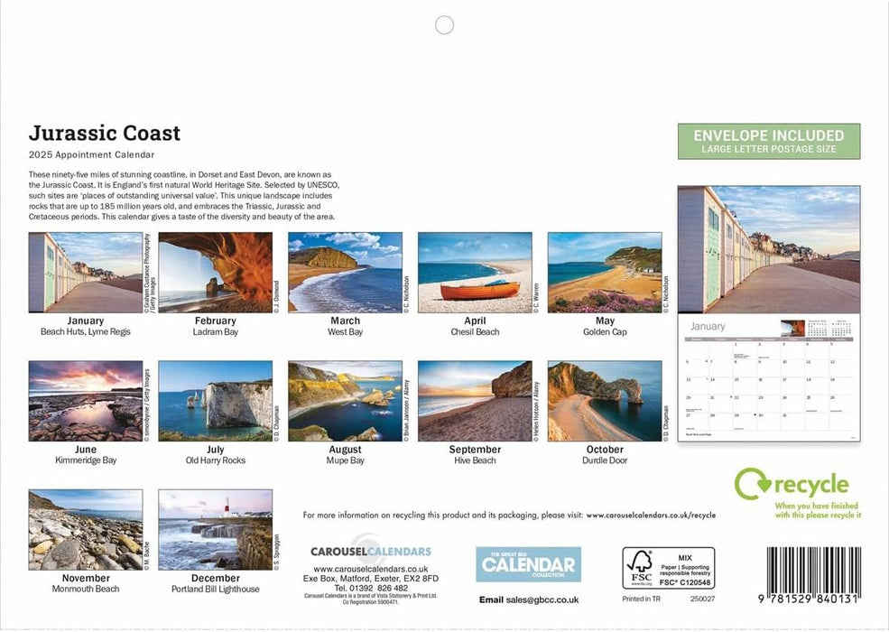 Jurassic Coast A4 Calendar 2025 (PFP)