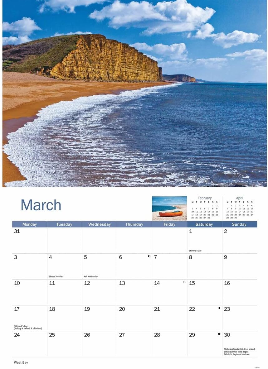 Jurassic Coast A4 Calendar 2025 (PFP)
