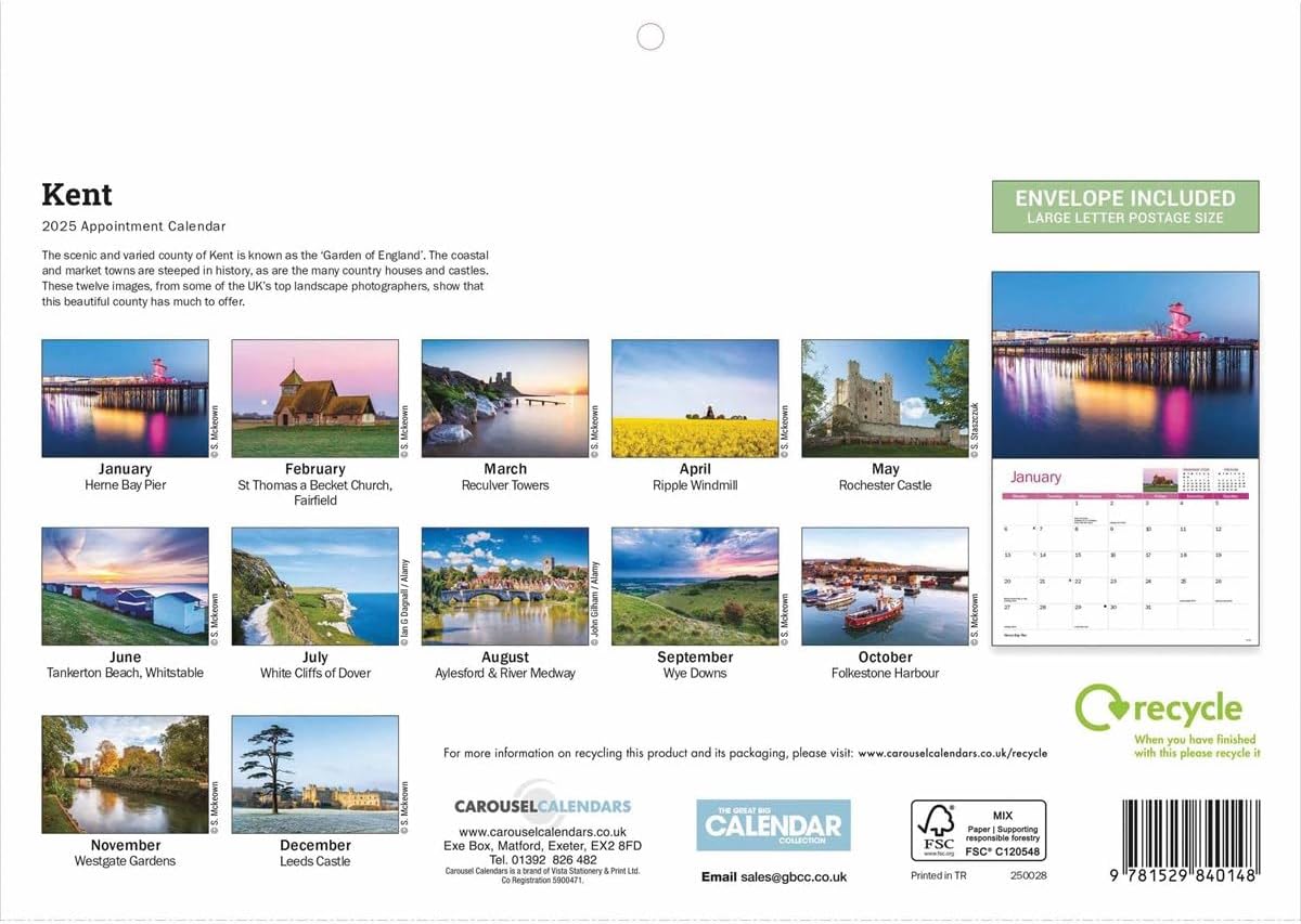 Kent A4 Calendar 2025 (PFP)