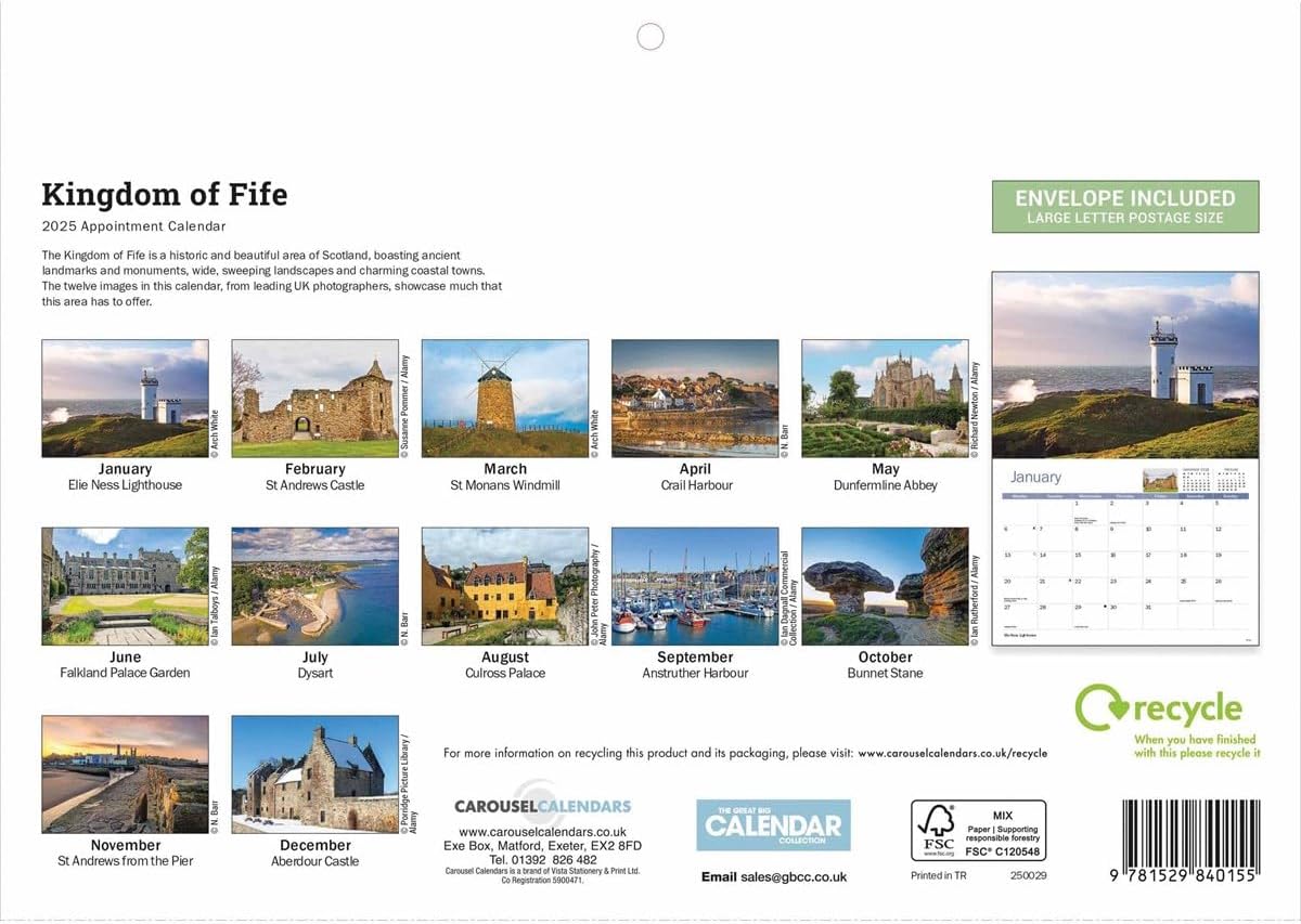 Kingdom of Fife A4 Calendar 2025 (PFP)
