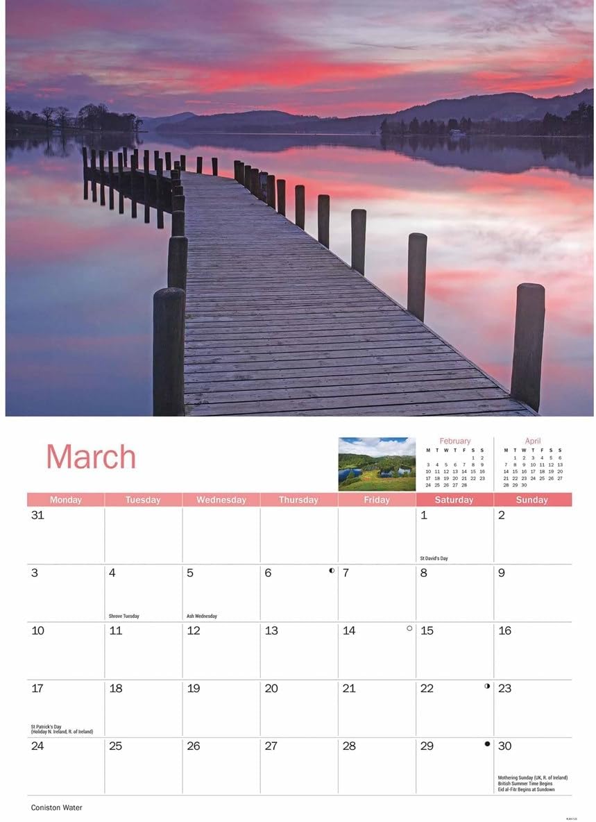 Lake District A4 Calendar 2025 (PFP)