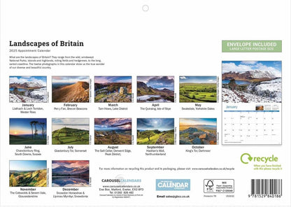 Landscapes of Britain A4 Calendar 2025 (PFP)