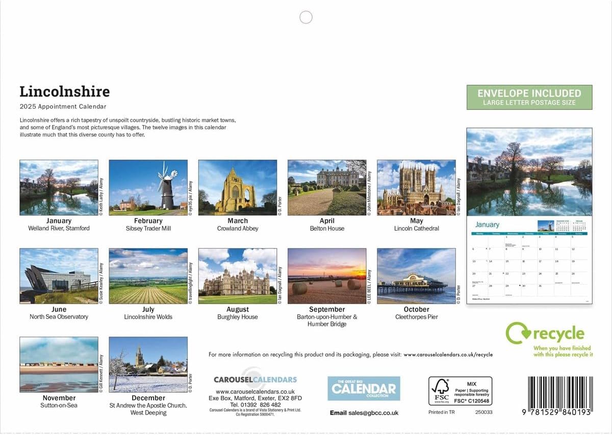 Lincolnshire A4 Calendar 2025 (PFP)
