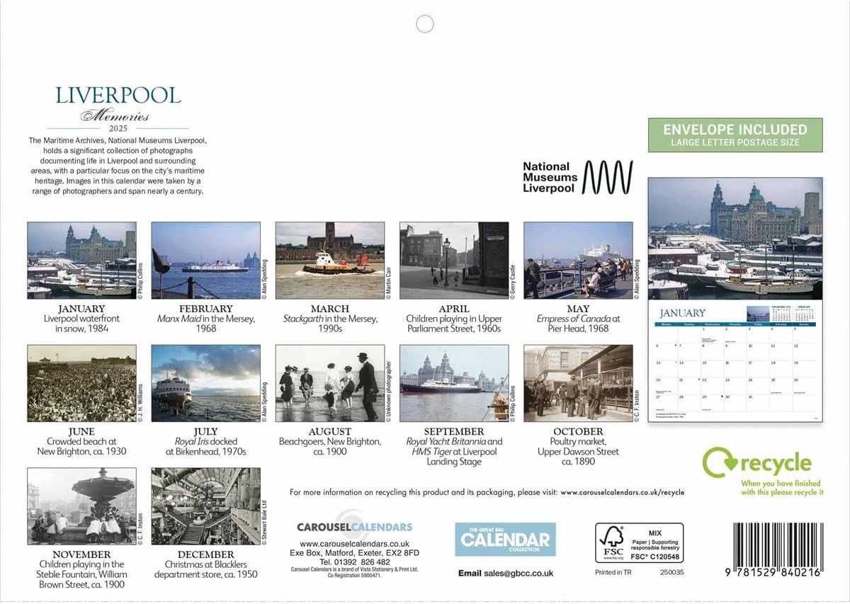 Liverpool Memories A4 Calendar 2025 (PFP)