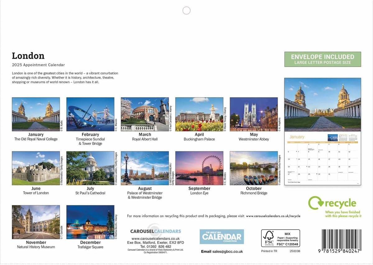 London A4 Calendar 2025 (PFP)