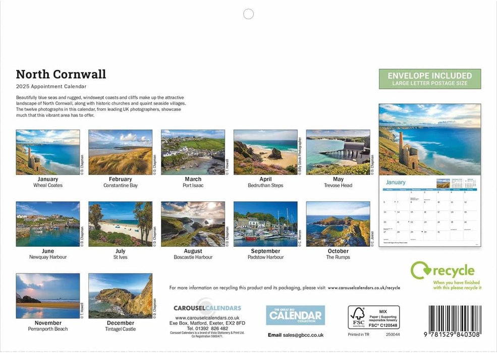 North Cornwall A4 Calendar 2025 (PFP)
