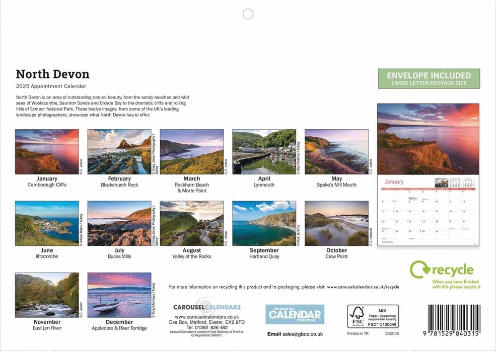 North Devon A4 Calendar 2025 (PFP)