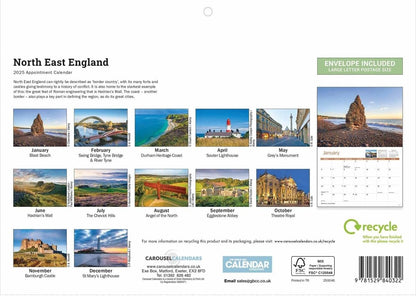North East England A4 Calendar 2025 (PFP)