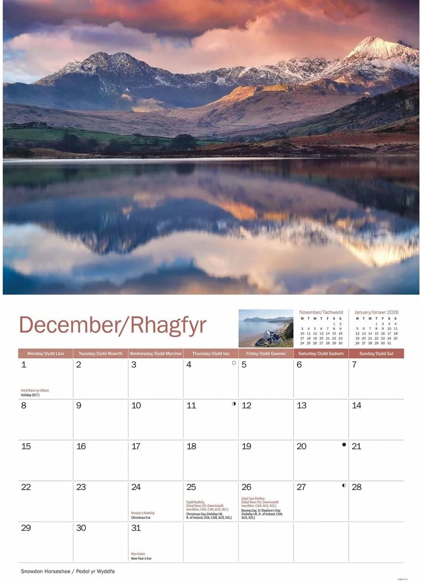 North Wales A4 Calendar 2025 (PFP)