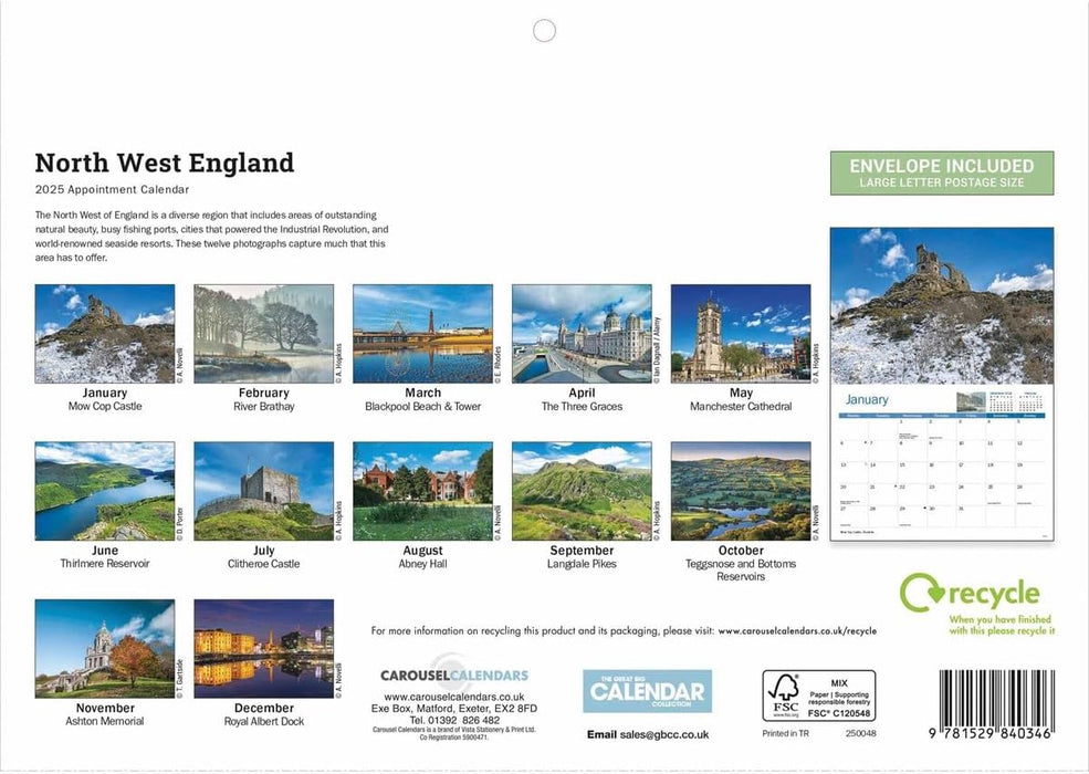 North West England A4 Calendar 2025 (PFP)