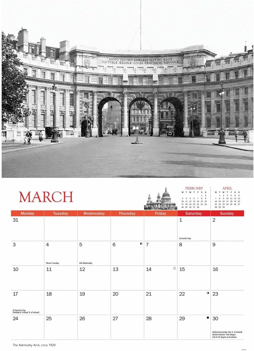 Nostalgic London A4 Calendar 2025 (PFP)