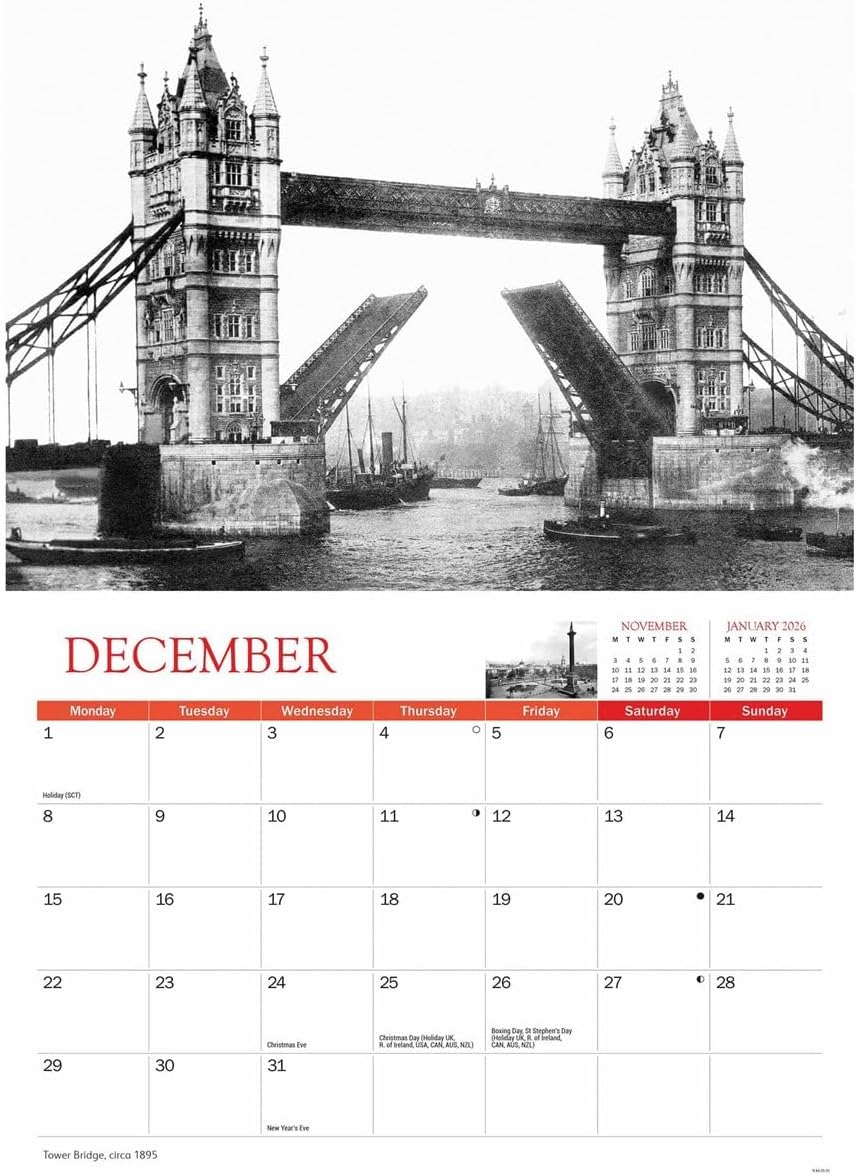Nostalgic London A4 Calendar 2025 (PFP)
