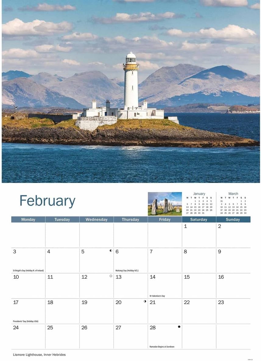 Scottish Highlands & Islands A4 Calendar 2025 (PFP)