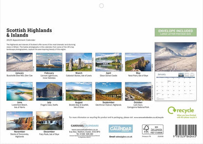 Scottish Highlands & Islands A4 Calendar 2025 (PFP)