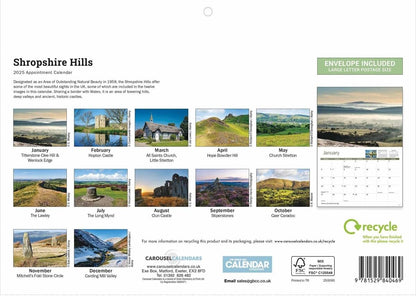 Shropshire Hills A4 Calendar 2025 (PFP)