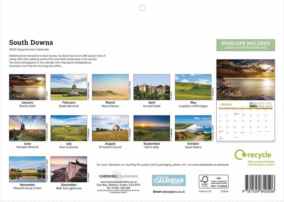 South Downs A4 Calendar 2025 (PFP)