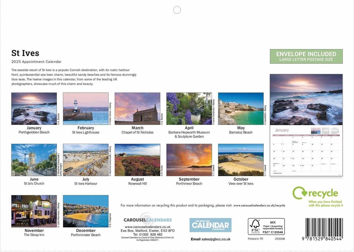 St Ives A4 Calendar 2025 (PFP)