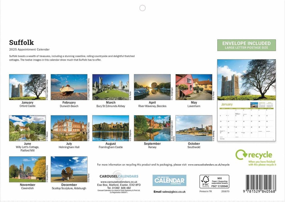 Suffolk A4 Calendar 2025 (PFP)