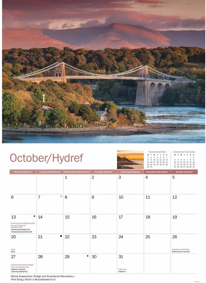 Wales A4 Calendar 2025 (PFP)