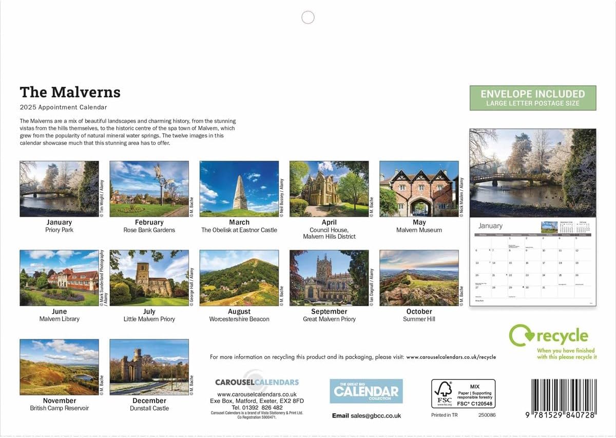 The Malverns A4 Calendar 2025 (PFP)