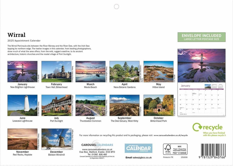 Wirral A4 Calendar 2025 (PFP)