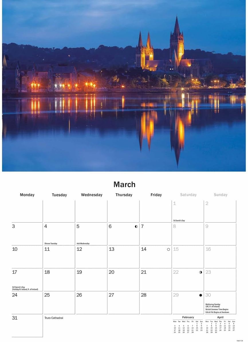 Cornwall A5 Calendar 2025