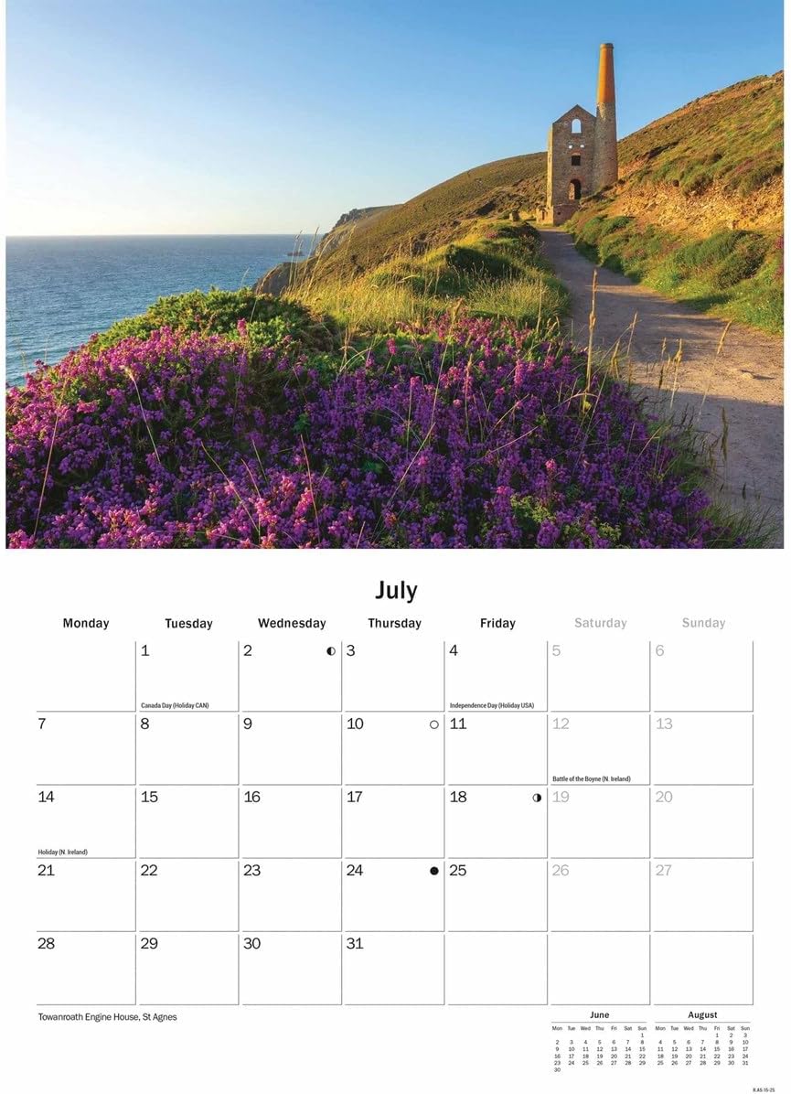 Cornwall A5 Calendar 2025