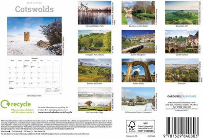 Cotswolds A5 Calendar 2025