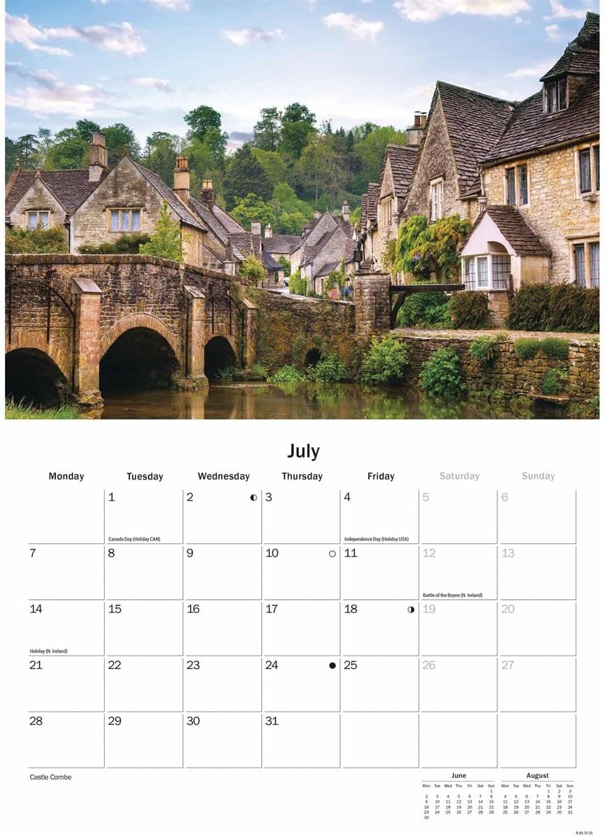 Cotswolds A5 Calendar 2025