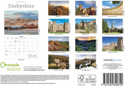 Derbyshire A5 Calendar 2025