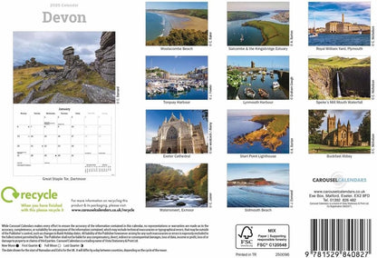 Devon A5 Calendar 2025