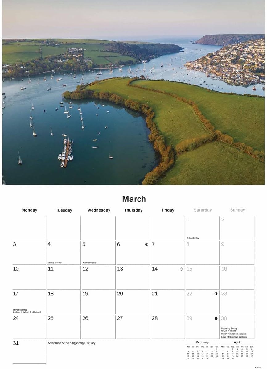 Devon A5 Calendar 2025