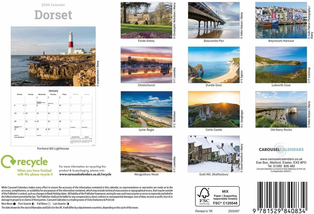 Dorset A5 Calendar 2025