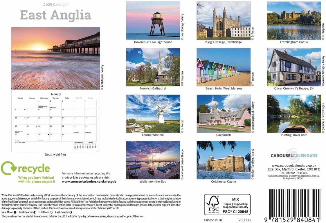 East Anglia A5 Calendar 2025