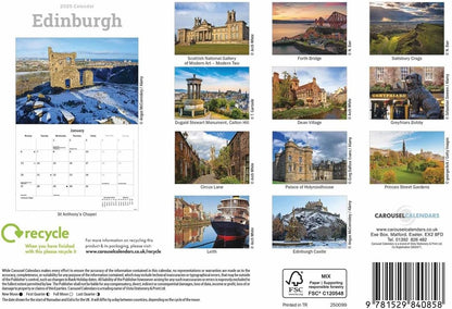 Edinburgh A5 Calendar 2025