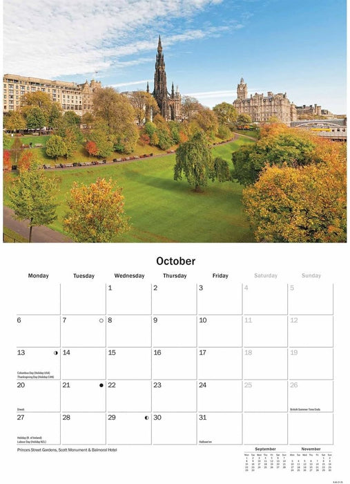 Edinburgh A5 Calendar 2025